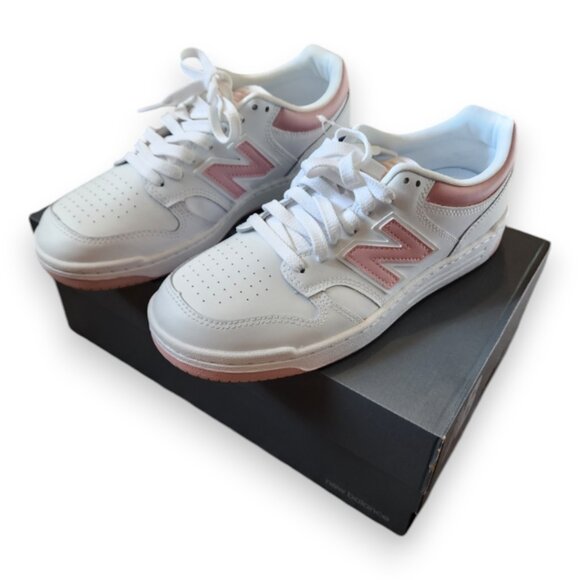 NIB/NWT  New Balance 480 Athletic Shoe in White/Pink - Picture 5 of 8